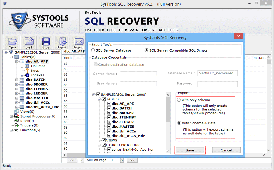 Export Schema