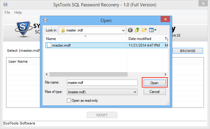 Remove SQL password