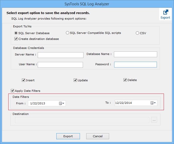 filter datewise